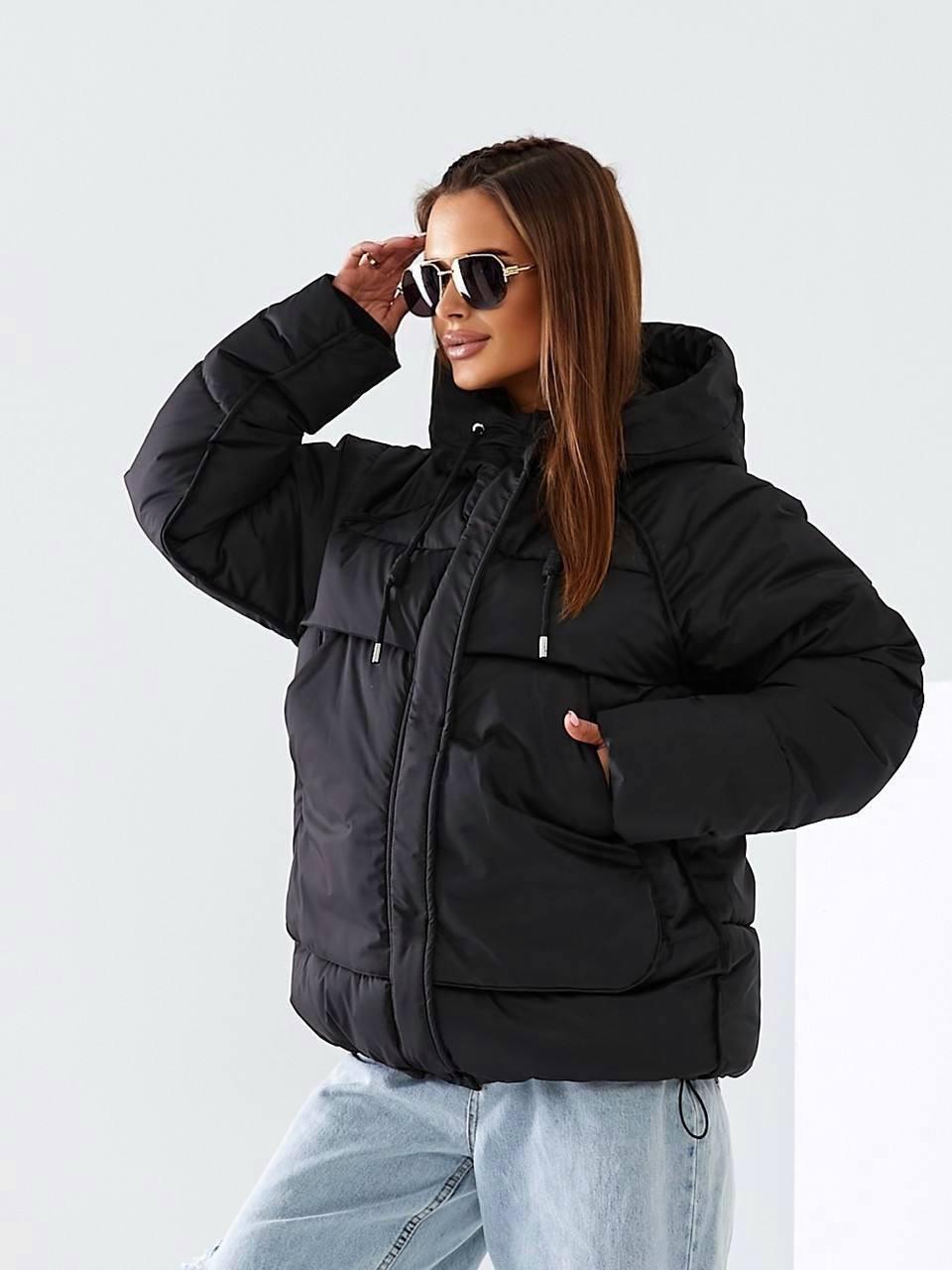 Куртка женская еврозима до -15°C L Черный (OV-9206BL-L) - фото 3 Куртка женская еврозима до -15°C L Черный (OV-9206BL-L) - фото 3