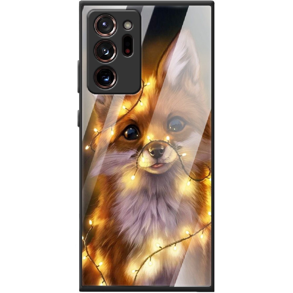 Чехол Boxface Samsung N985 Galaxy Note 20 Ultra Рождественская лиса Черный силикон со стеклом (40573-up2399-41111)