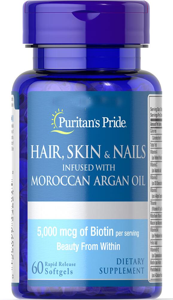 Вітаміни Hair/Skin & Nails infused with Moroccan Argan Oil 60 капсул