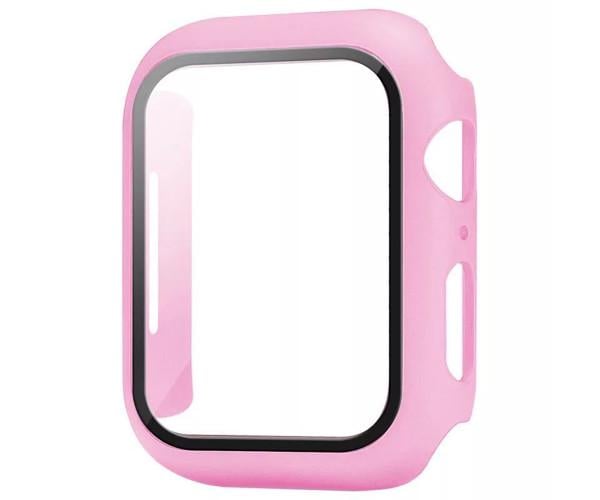 Чехол с защитным стеклом Protective Cover with Glass для Apple Watch 45 мм Розовый