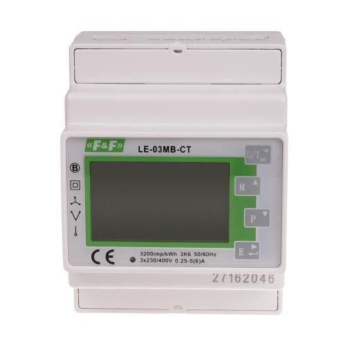 Лічильник електроенергії F&F LE-03MB-CT 3х230/400V 3х5A (27878748)