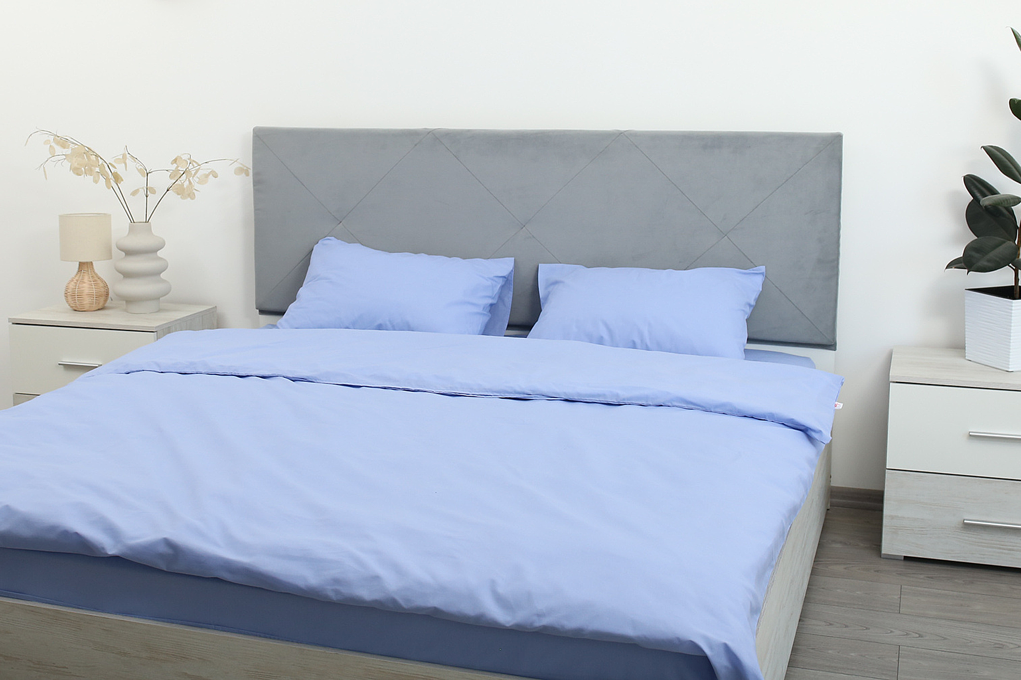 Комплект постельного белья двуспальный Amore Glux-1056 бязь Голубой (KPB-A2-Glux-1056(50x70) - фото 2