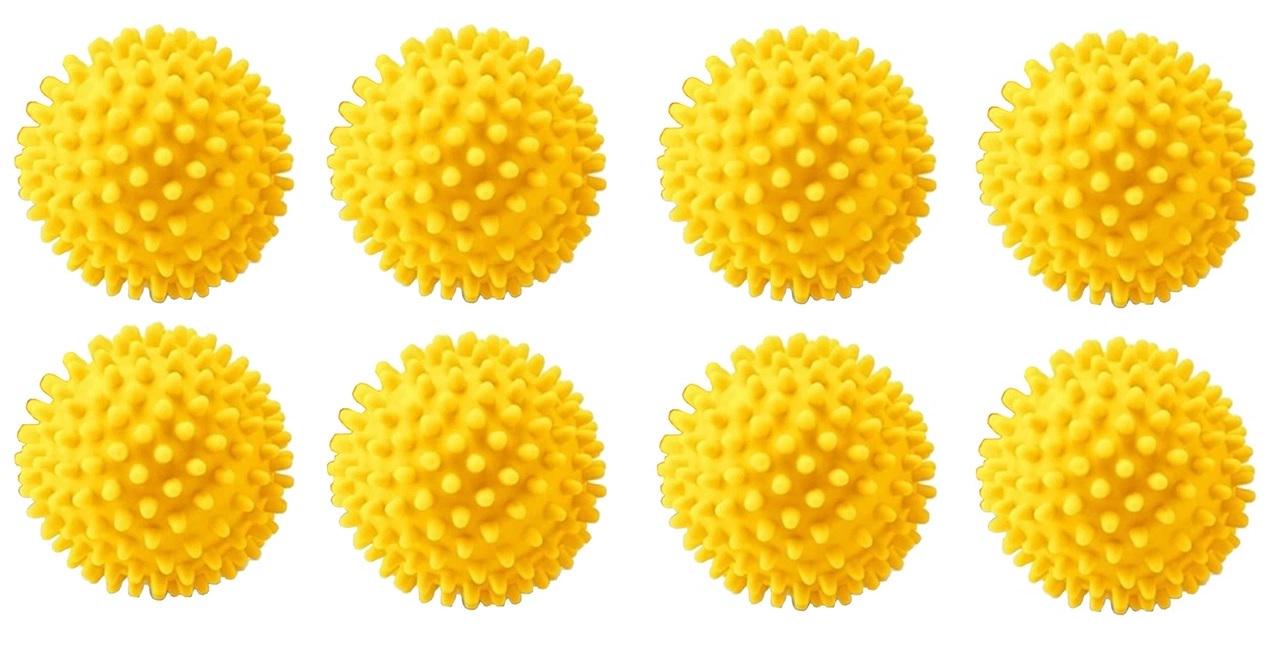 Комплект м'ячиків для прання Kayfovo KB8Y та мішечок для прання KBW1 8 шт. Yellow (28685)