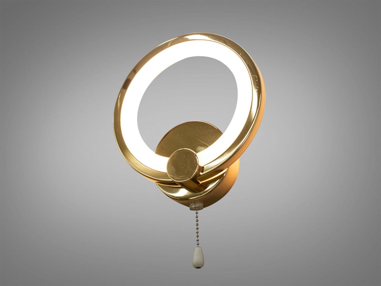 Настенный светильник светодиодный 8022-1G-LS 17W на 2,5 м2 Золотой (1884980086) - фото 3 Настенный светильник светодиодный 8022-1G-LS 17W на 2,5 м2 Золотой (1884980086) - фото 3