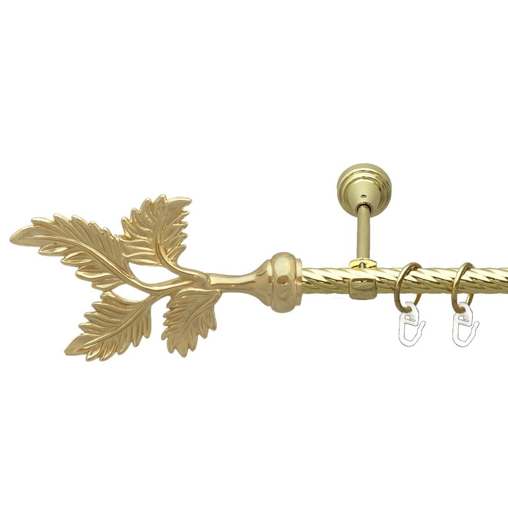 Карниз Orvit Папороть металевий однорядний відкритий скручена труба кільце металеве 16 мм 160 см Золото (00-00024840)