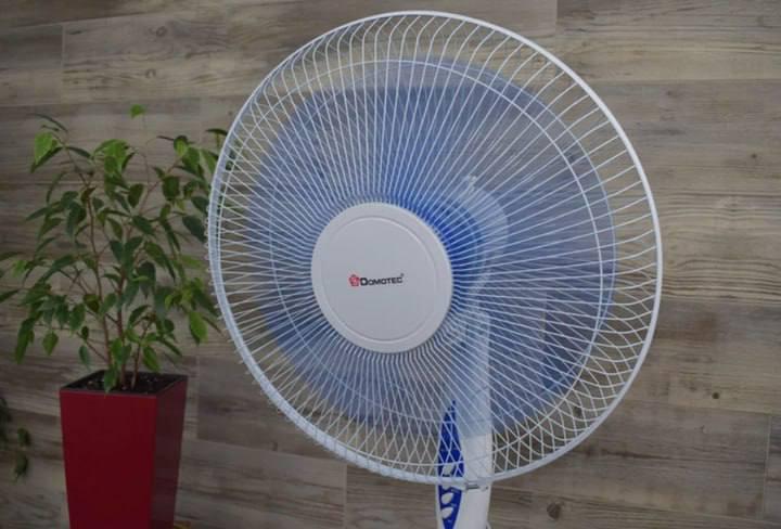 Вентилятор для підлоги Domotec MS-1621 5 лопатей з пультом і таймером 40 Вт Біло-синій (CLS55) - фото 2