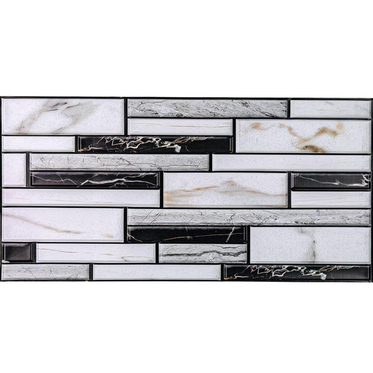 Панель декоративная Sticker Wall SW-00001776 ПВХ 960х480х4 мм Серо-белый (991943817)