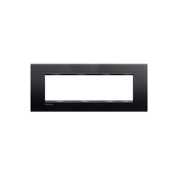 Рамка Legrand Bticino LivingLight 7 модулей Антрацитовый