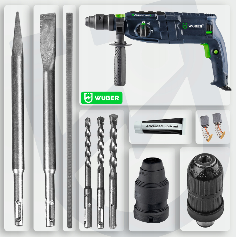 Дриль ударний Wuber 2500 Вт - фото 4 Дриль ударний Wuber 2500 Вт - фото 4