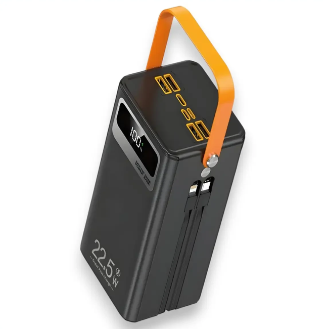 Павербанк TUGII-Y103 30000 мА/ч 22,5 Вт 4 USB Type-C Lightning LED-дисплей фонарик Черный
