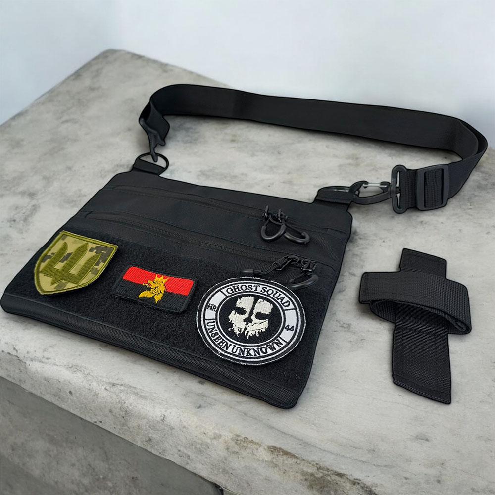 Сумка-кобура мужская 30х24 см Черный (521246) - фото 38 Сумка-кобура мужская 30х24 см Черный (521246) - фото 38