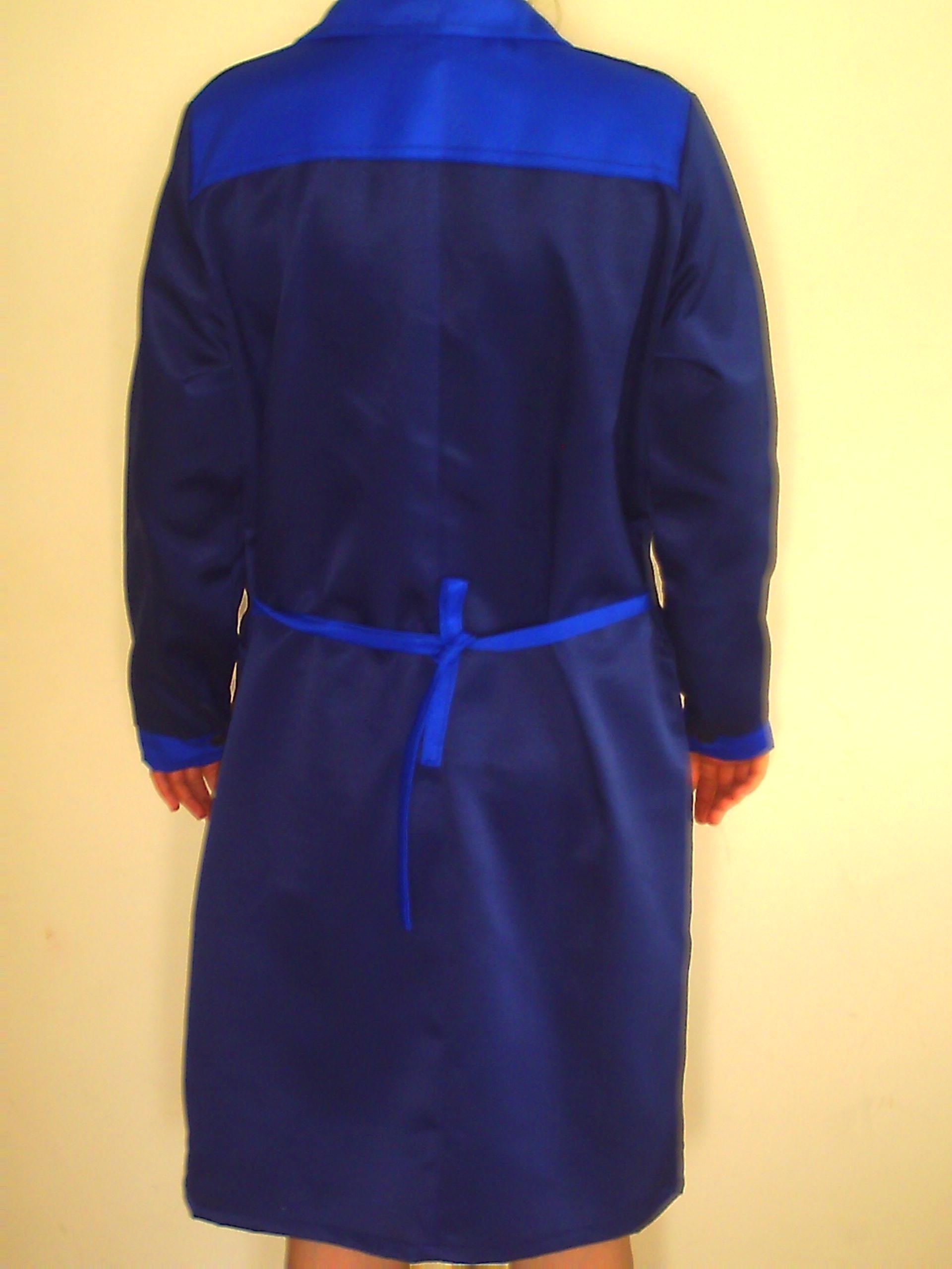 Халат робочий жіночий тканина грета р. 48-50 Синій (103232) - фото 4 Халат робочий жіночий тканина грета р. 48-50 Синій (103232) - фото 4