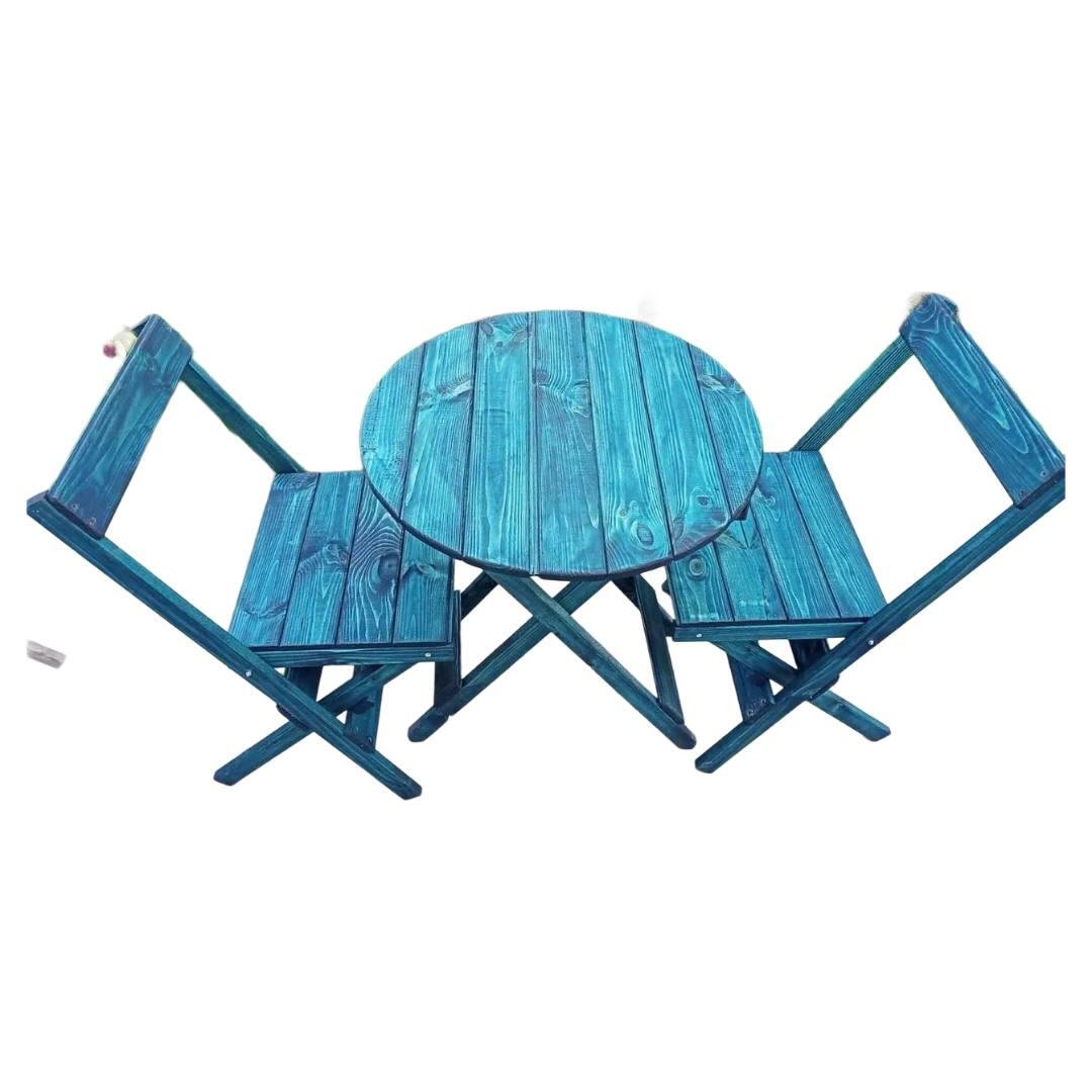 Комплект мебели стол из дерева Сосна с двумя стульями (25442185)