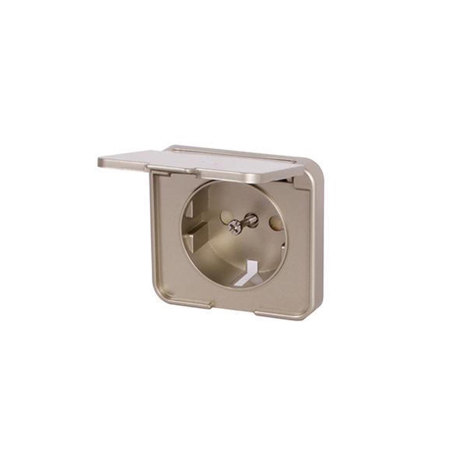 Панель для розетки E.NEXT e.lux.12391А.pn.wp.nikel с крышкой Никель (ins0040081)