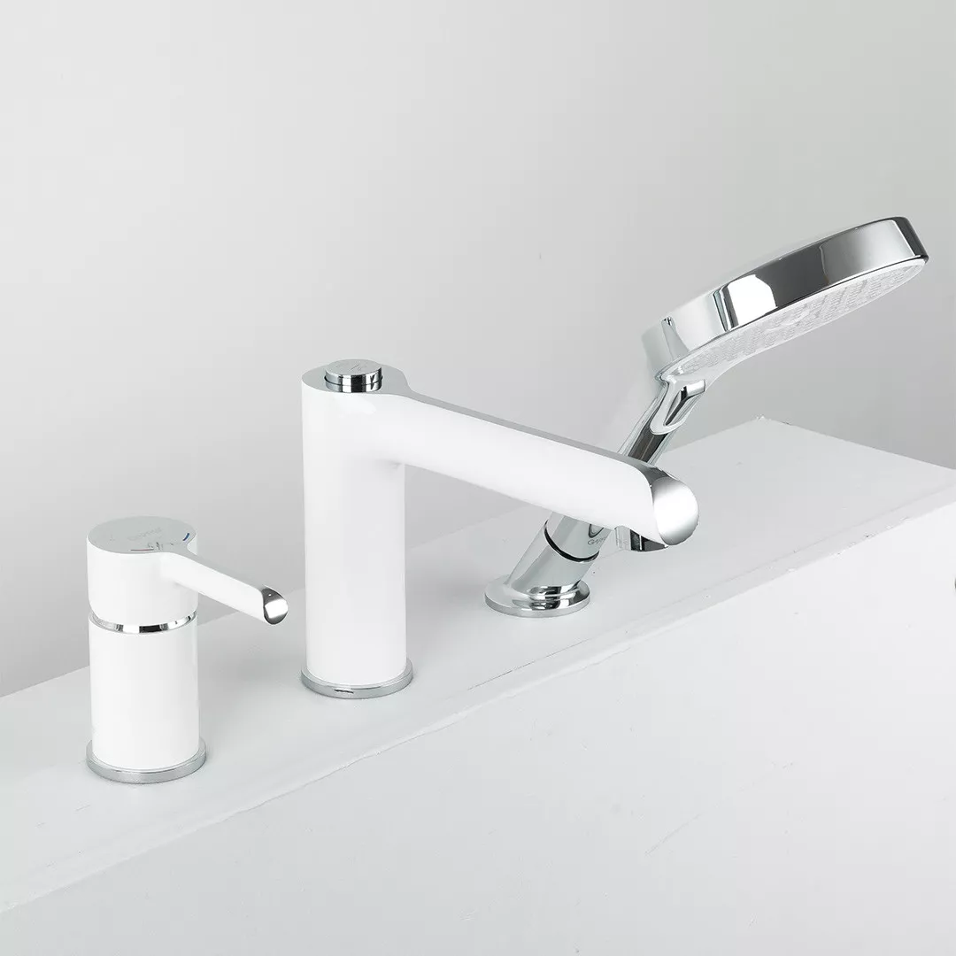 Змішувач для ванни на борт Gappo G1103-8 Білий/Хром (SQ-1044861) - фото 2 Змішувач для ванни на борт Gappo G1103-8 Білий/Хром (SQ-1044861) - фото 2