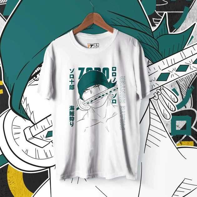 Футболка мужская с принтом Ван Пис Zoro White р. 48 (Anime0196)