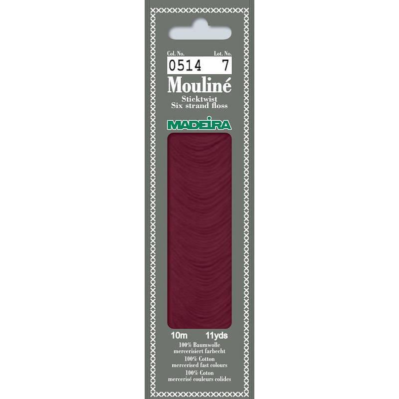 Нитки мулине Madeira 0514 Mouline Гранатовый
