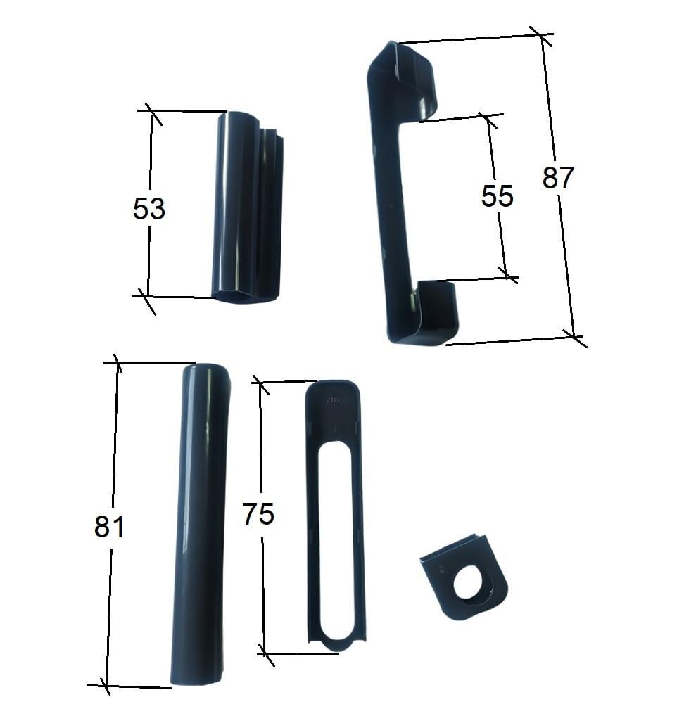 Накладки декоративные на верхние и нижние петли для металлопластиковых окон и дверей Axor 3 комплекта Антрацит (13030) - фото 2 Накладки декоративные на верхние и нижние петли для металлопластиковых окон и дверей Axor 3 комплекта Антрацит (13030) - фото 2