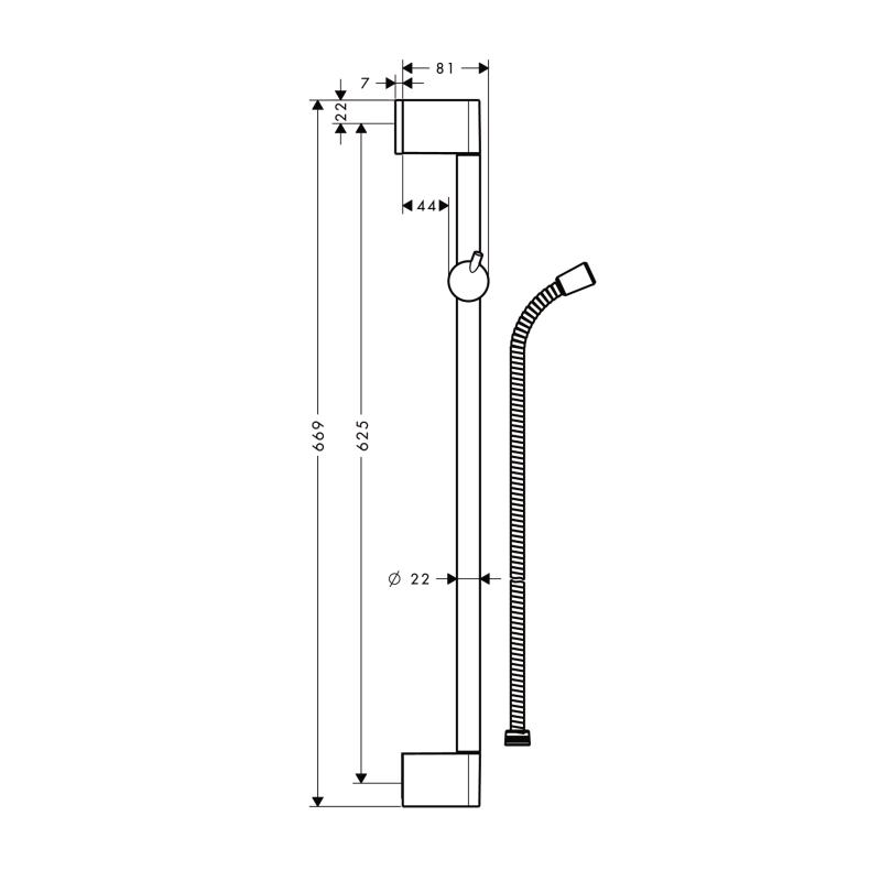 Штанга для душа Hansgrohe UNICA Crometta 27615000 Хром (111712) - фото 2