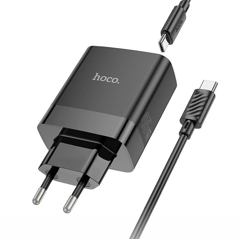 Зарядний пристрій мережевий Hoco Type-C to Type-C Cable Intelligent four-port C127A 3хUSB/1Type-C 45 W 3 A (584779) - фото 3