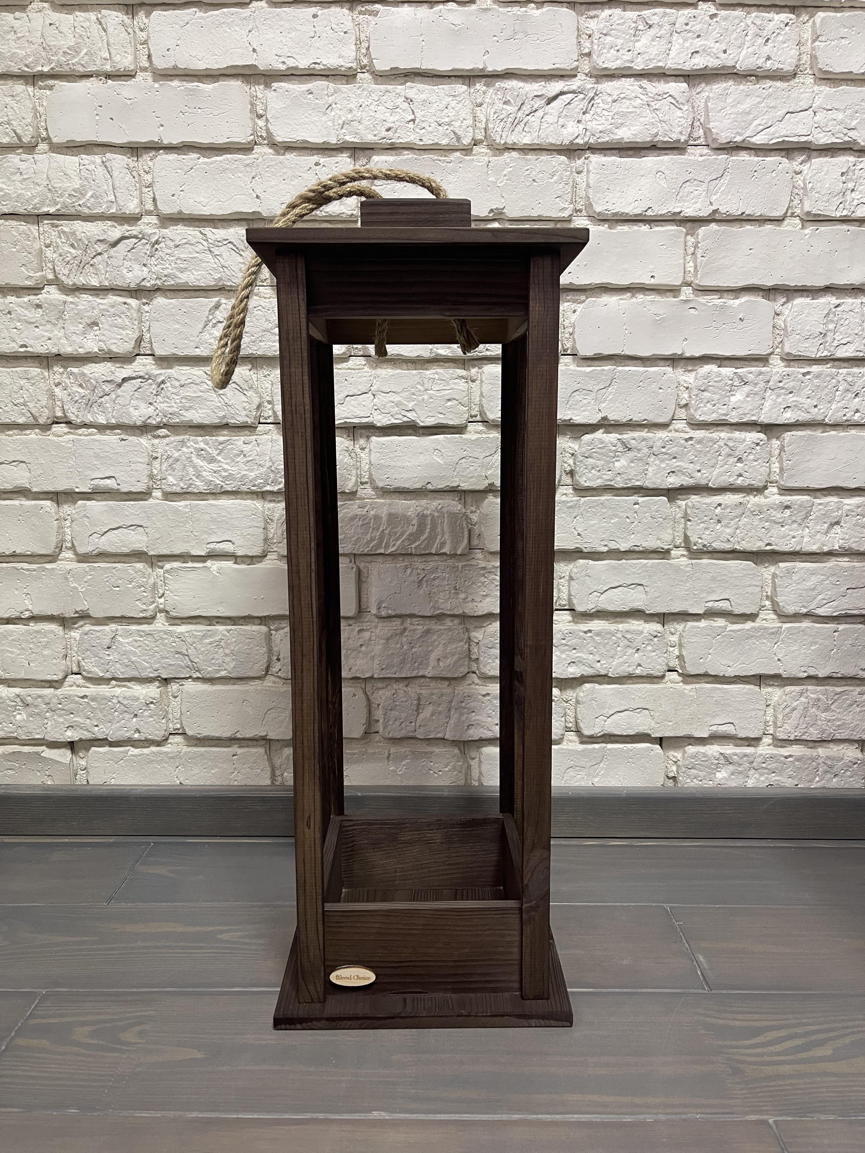 Подсвечник деревянный Wood Choice Фонарь 17х17х45 Коричневый (52) - фото 1 Подсвечник деревянный Wood Choice Фонарь 17х17х45 Коричневый (52) - фото 1