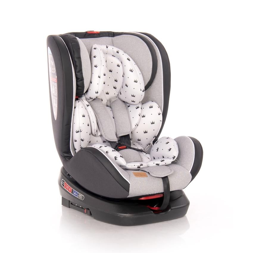 Автокресло Lorelli Nebula Isofix 0-36 кг Grey Crowns (48734)