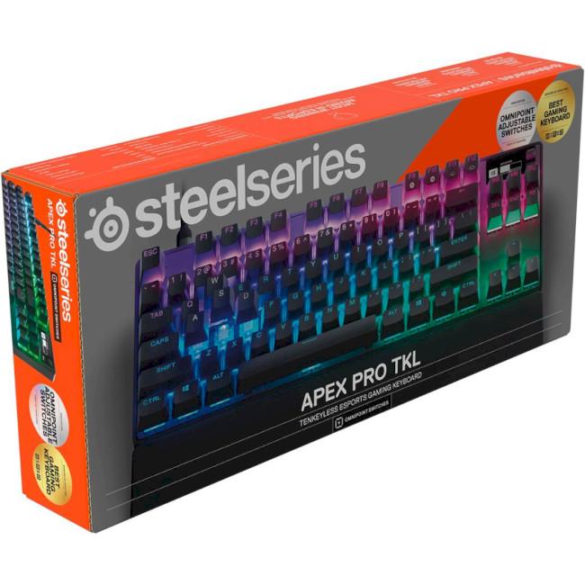 Клавіатура ігрова механічна SteelSeries Apex Pro TKL 2023 USB з RGВ-підсвічуванням Чорний (64856) - фото 6