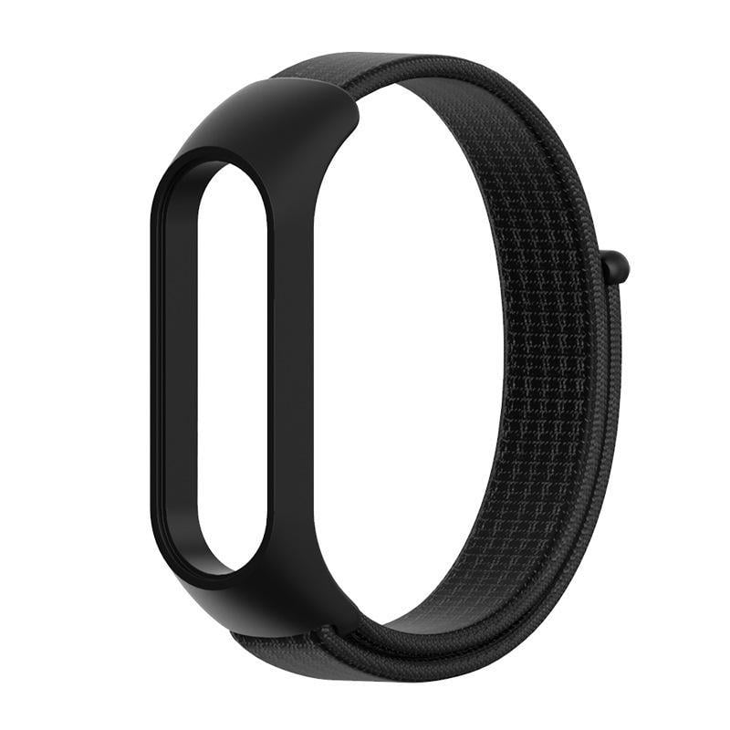 Ремінець MiJobs нейлоновий для Xiaomi Mi Band 5/6 Чорний (1035P)