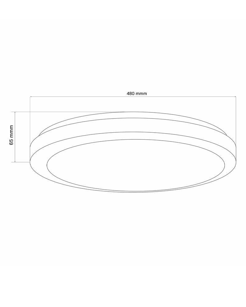 Потолочный светильник Goldlux 326652 Marian 50 LED 1x72W 3000K-6000K 8000Lm IP44 Wh с пультом ДУ (21477097) - фото 7