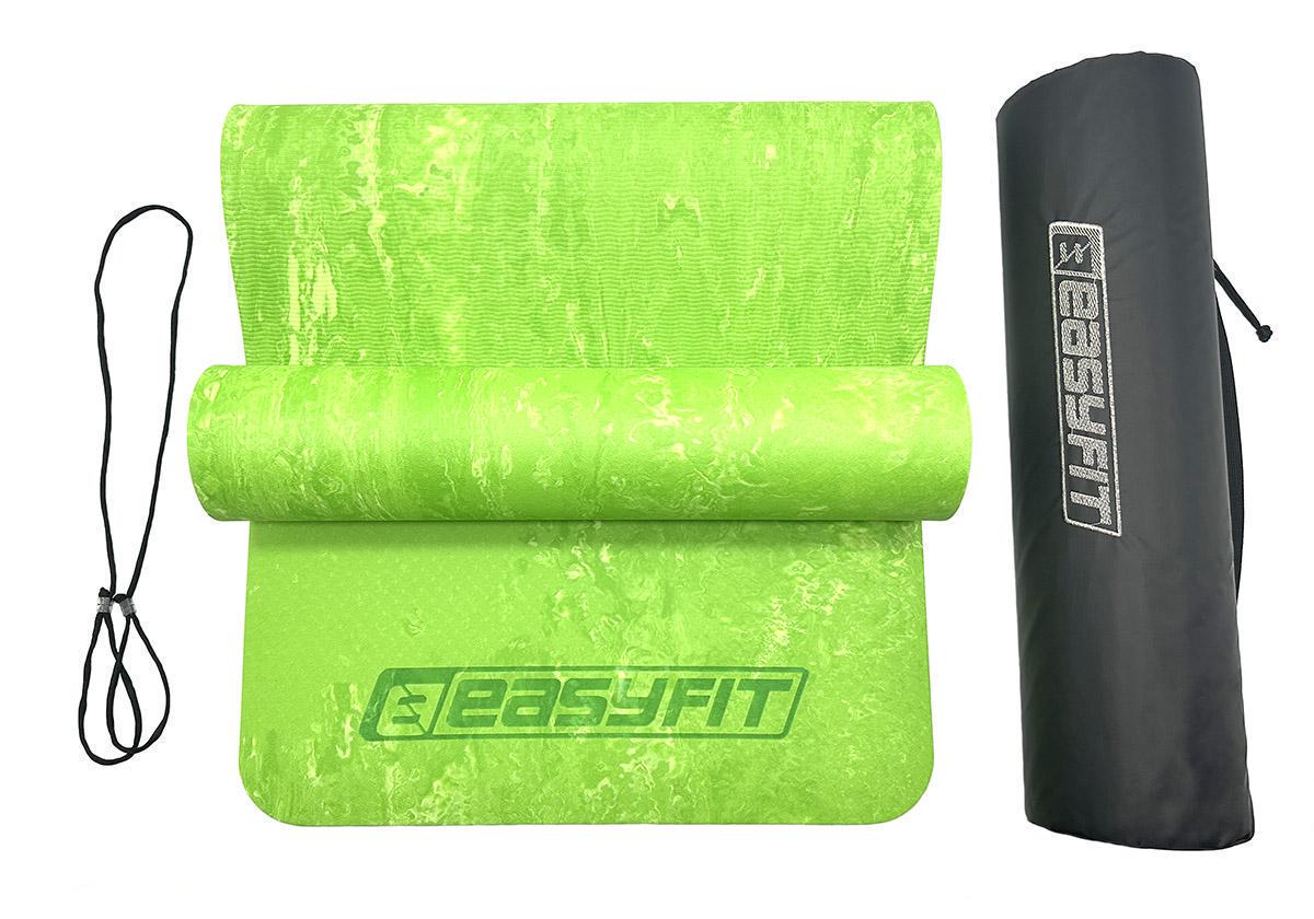 Килимок для йоги та фітнесу EasyFit PER Premium Mat з чохлом 8 мм Салатовий (EF-1930s-1-GN) - фото 3 Килимок для йоги та фітнесу EasyFit PER Premium Mat з чохлом 8 мм Салатовий (EF-1930s-1-GN) - фото 3