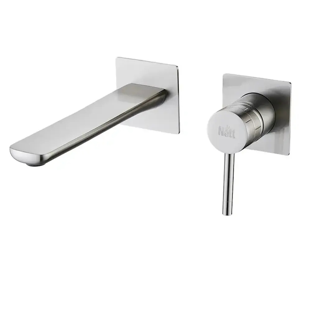 Смеситель для раковины Nett QS-99 скрытого монтажа Никель брашуемый (NET-081172)