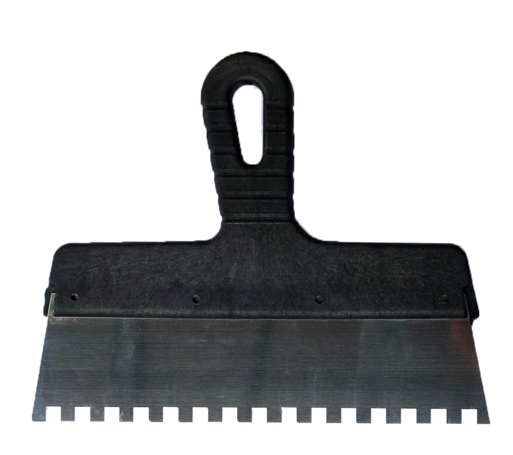 Шпатель из нержавеющей стали 250 мм зуб 8х8 мм (55525) - фото 1 Шпатель из нержавеющей стали 250 мм зуб 8х8 мм (55525) - фото 1