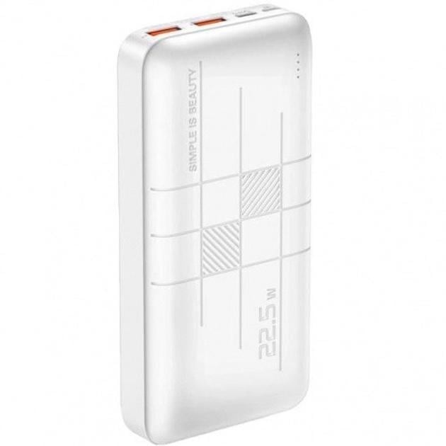 Універсальна мобільна батарея XO PR189 30000mAh White - фото 1