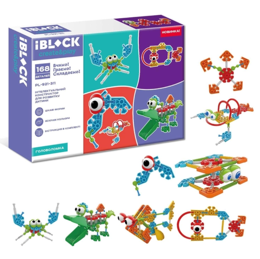 Конструктор Iblock Головоломка Животные 168 дет.