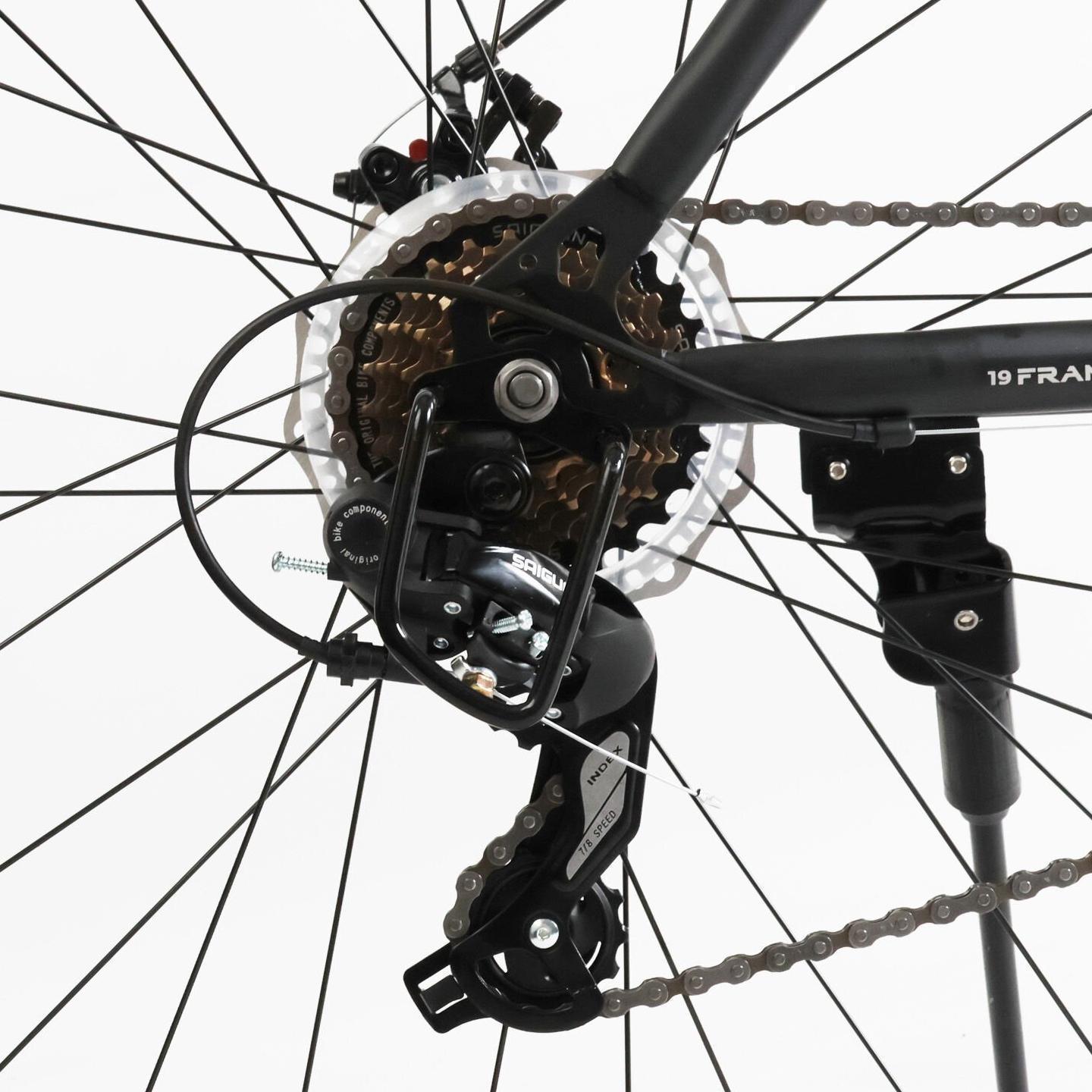 Велосипед горный Corso Nitro 29" оборудование Saiguan рама 19" Черно-белый - фото 6