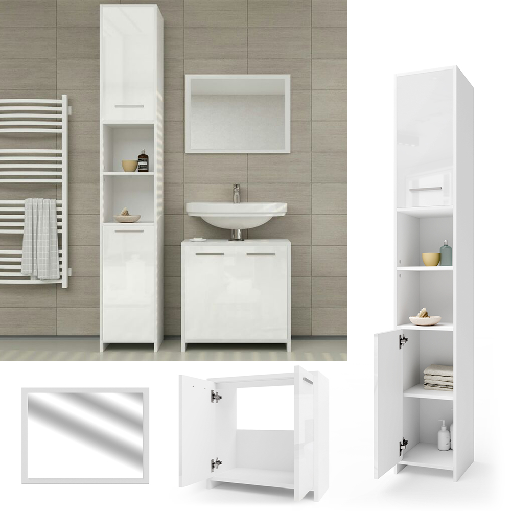 Комплект мебели Vicco Kiko из 3-х пр. Белый глянец - фото 5