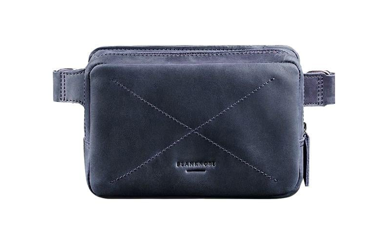 Сумка поясна шкіряна Dropbag Mini Синій (A-026165)