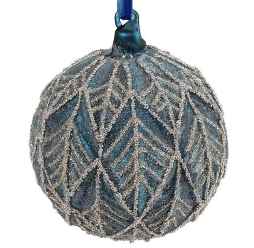 Набор шариков стеклянных 10 см 4 шт. (12911)