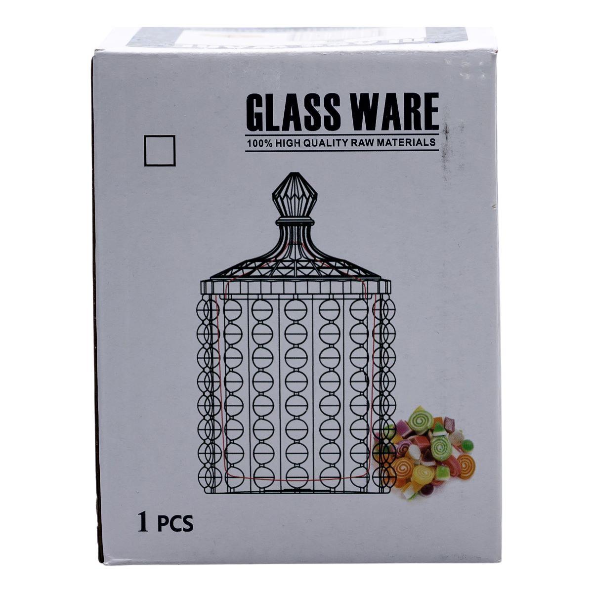 Цукерниця з кришкою кругла скляна d 7,5 см - фото 5