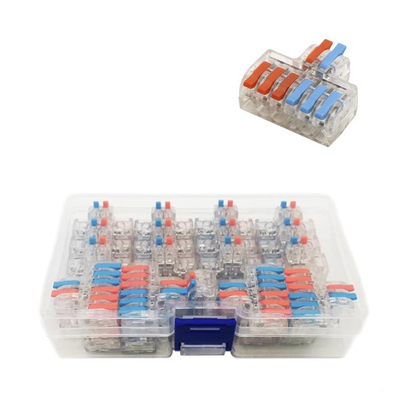 Набор клемм Tactix 0,08-4 мм2 32А 1-3+1-3 разветвитель одинарная 29,7х33,3х13 мм 21 шт. Разноцветный (DF-62T-21box)