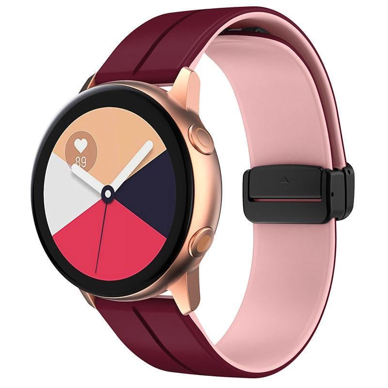 Ремінець силіконовий Classy для Smart Watch 20 мм Plum/Pink (00000068677_5)