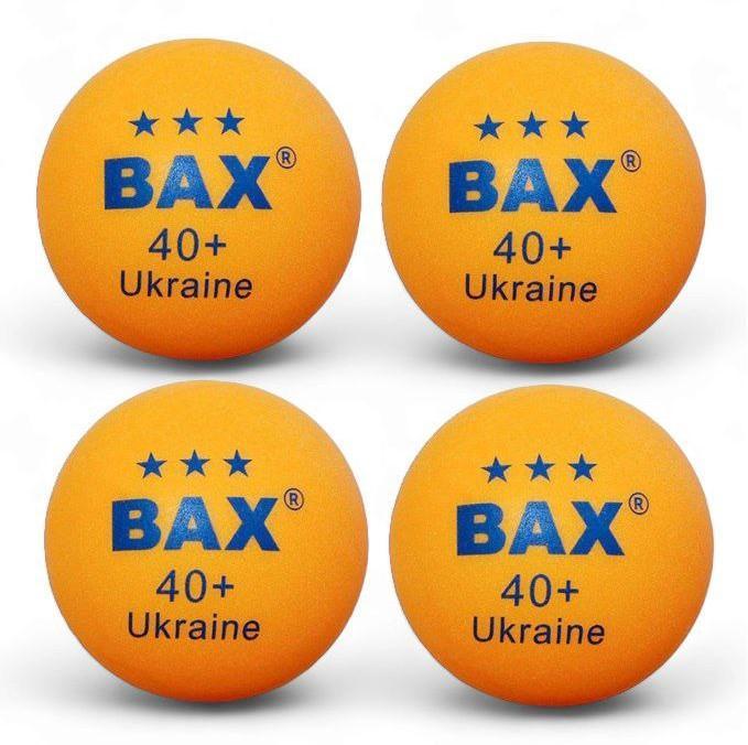 Набор мячиков для настольного тенниса Bax 3 Star 40+ 4 шт. Orange (151314)