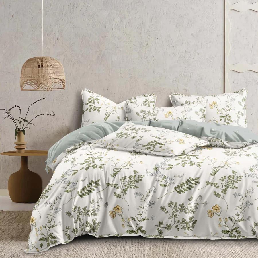 Постельное белье Viluta ранфорс с простынью на резинке 24326 двуспальное 160x200 см (23662)