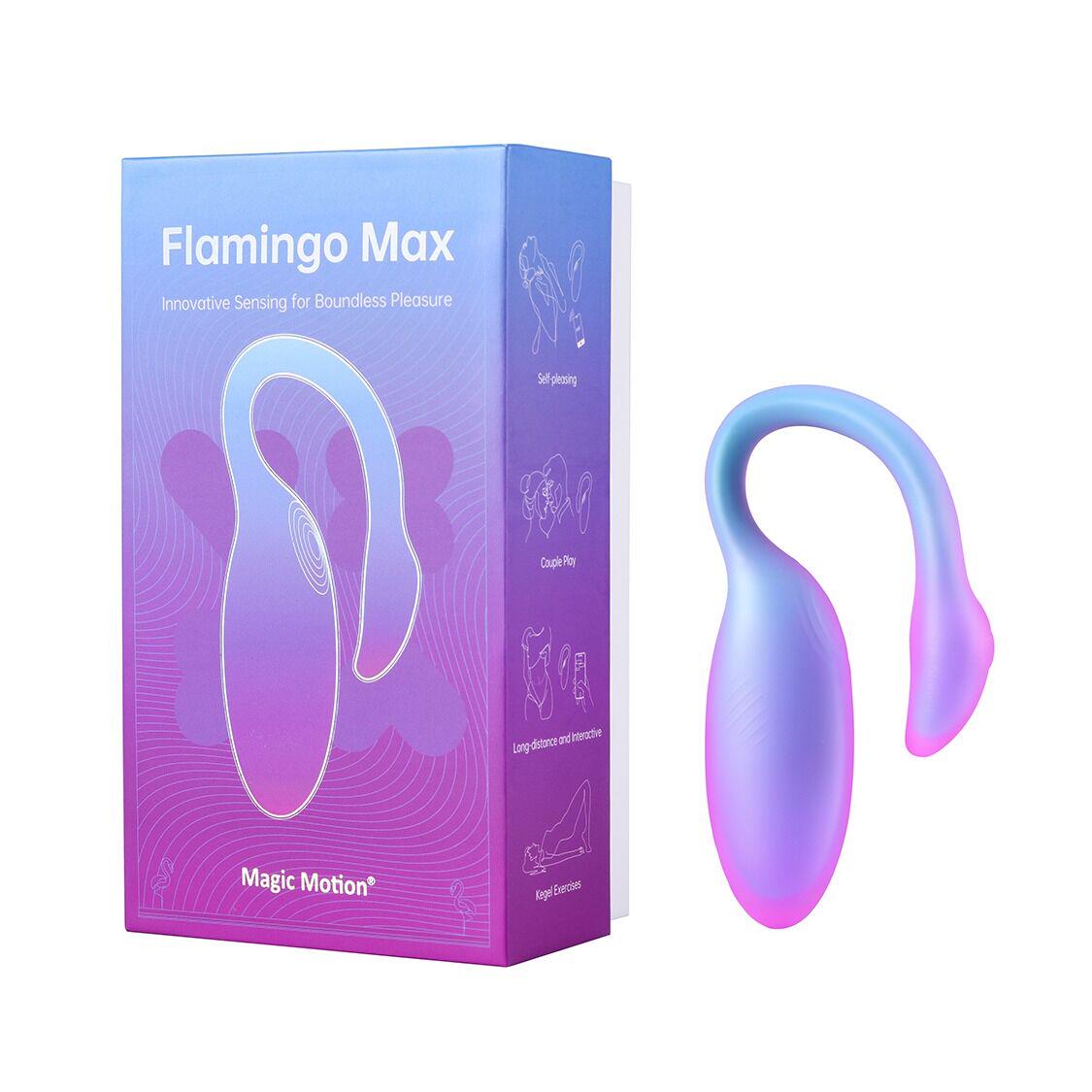 Виброяйте смарт Magic Motion Flamingo Max 2в1 виброяйцо/тренажер Кегеля 10 режимов Blue (SX3227)