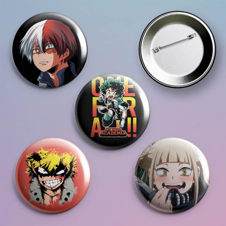 Значки на рюкзак с принтом аниме My Hero Academia 4 шт.