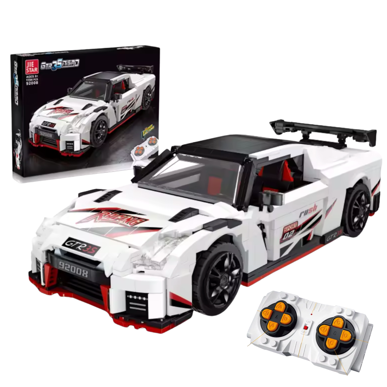 Конструктор GTR35 NISMO JIE STAR на радіокеруванні 1184 деталей Конструктор GTR35 NISMO JIE STAR на радіокеруванні 1184 деталей