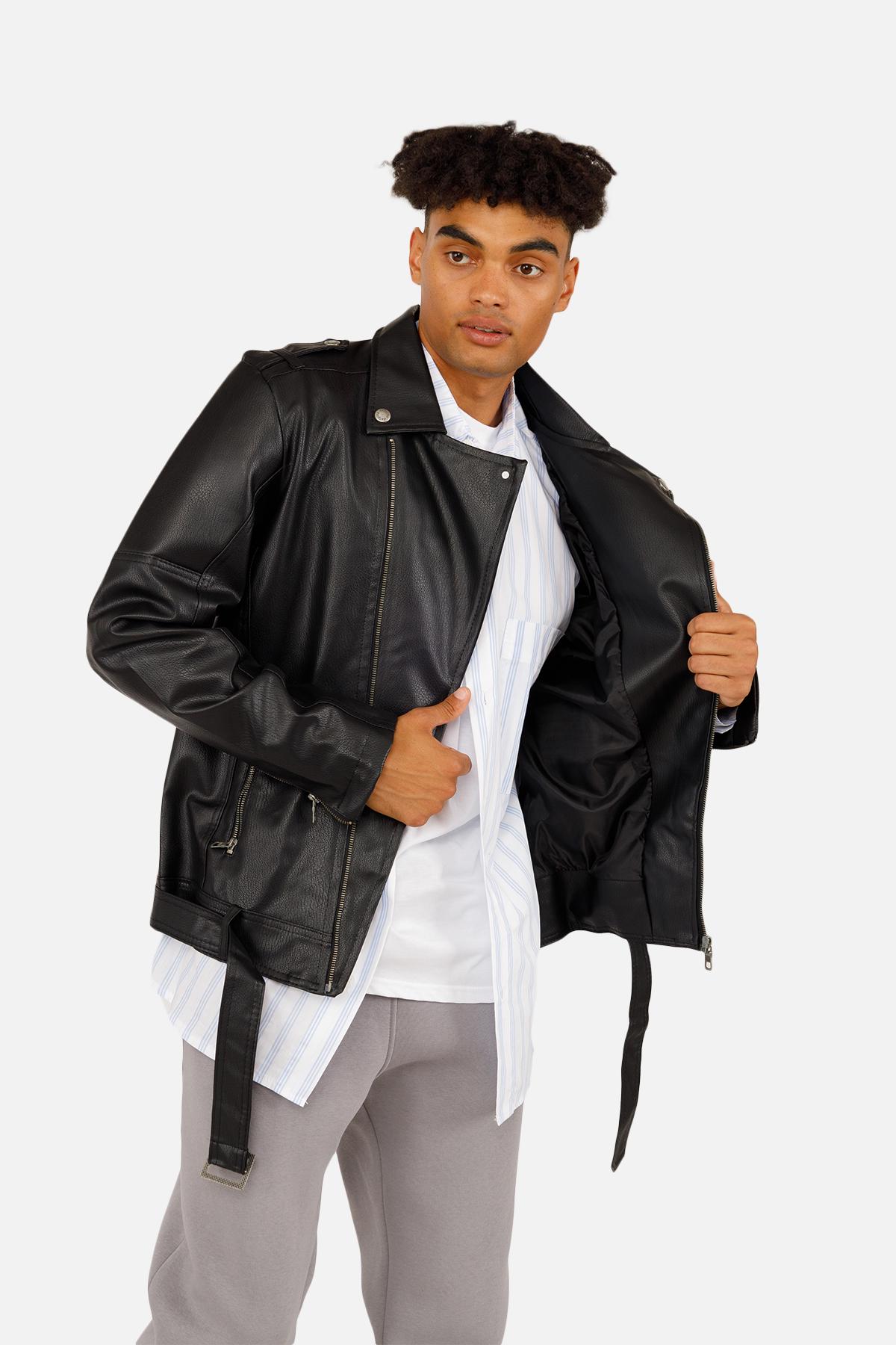 Куртка чоловіча косуха ЦБ-00258051 р. 52 Чорний (28422237) - фото 2