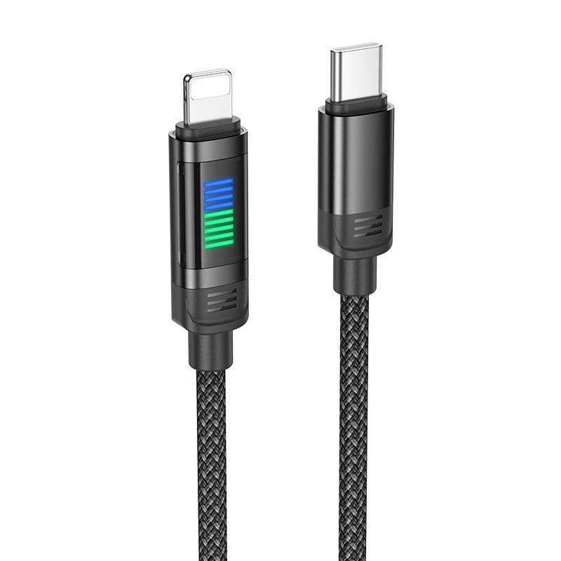 Кабель Hoco U126 USB to Lightning 27W 1,2 м Black
