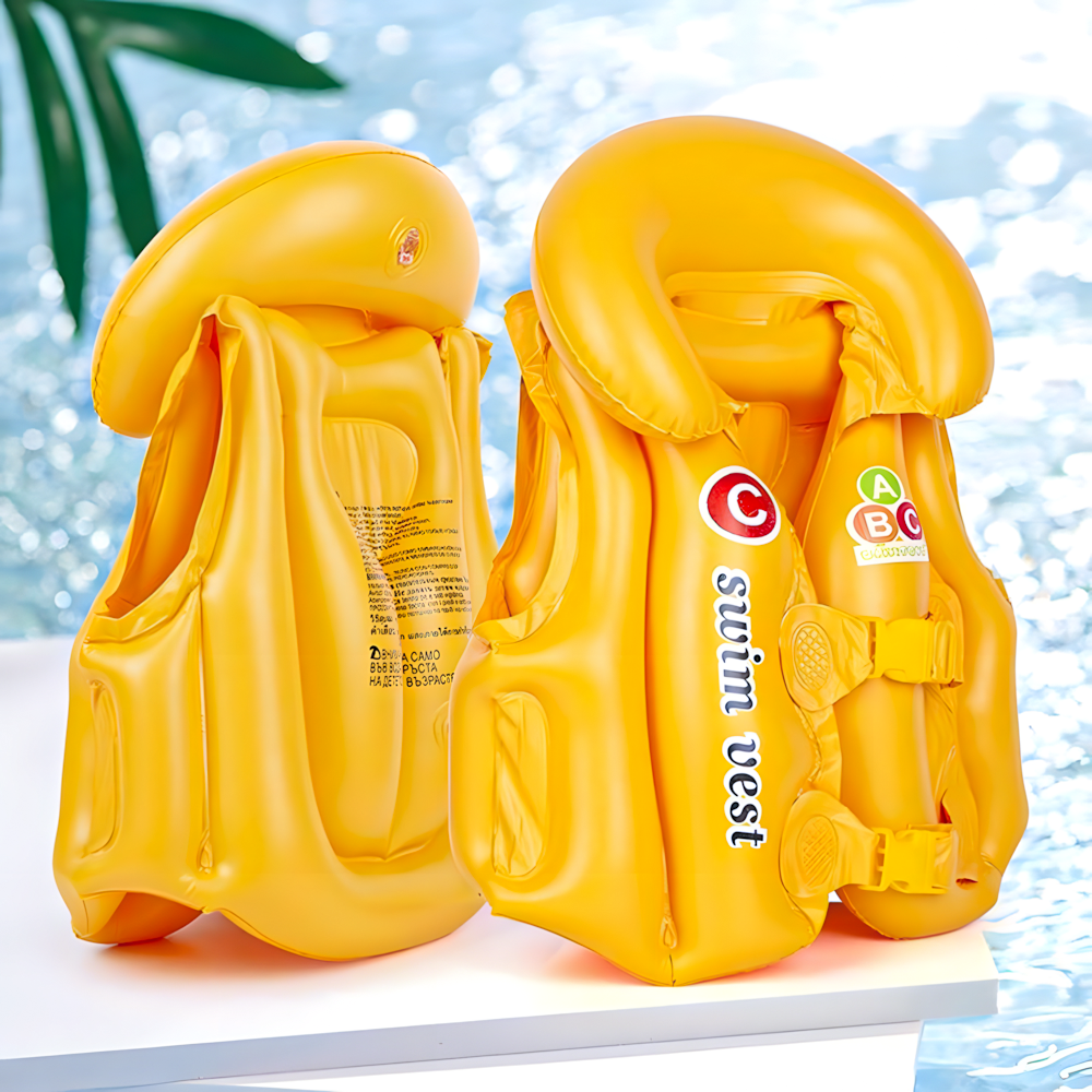 Надувний жилет для плавання для дітей Wave 40 см Жовтий (52-жов-BT-6525-S) - фото 2 Надувний жилет для плавання для дітей Wave 40 см Жовтий (52-жов-BT-6525-S) - фото 2