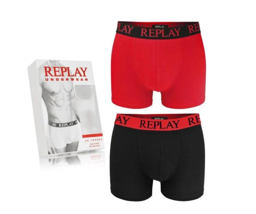 Трусы-боксеры мужские анатомические Replay 2 шт. S Черный/Красный (86575276) - фото 2 Трусы-боксеры мужские анатомические Replay 2 шт. S Черный/Красный (86575276) - фото 2